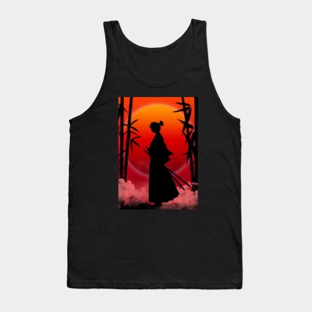 SAMURAI THE MOON Tank Top by Trangle Imagi